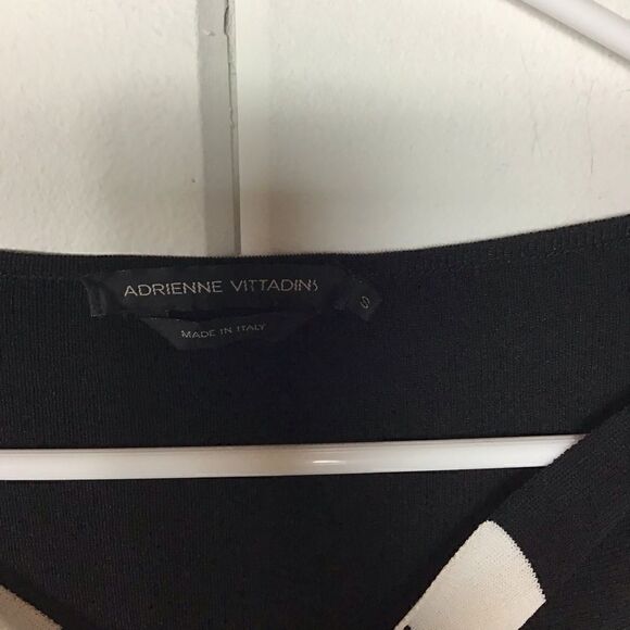 Adrienne Vittadini Black White Stripe Top - S - Picture 2 of 6